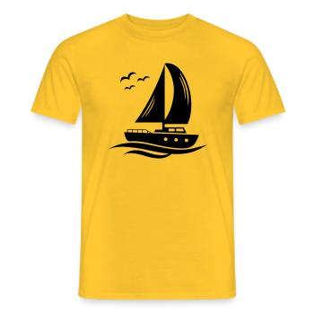 Voilier - T-shirt homme - jaune - Devant - AI Model Male 178 dark (178cm)