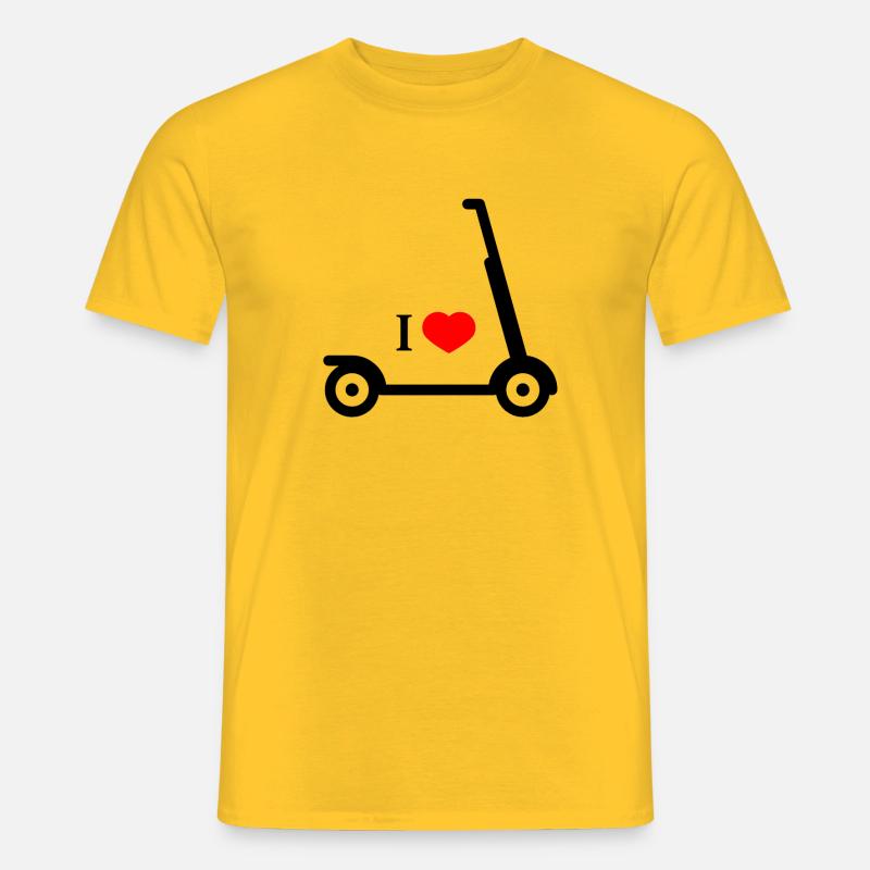 I LOVE E-SCOOTER - Männer T-Shirt - Gelb