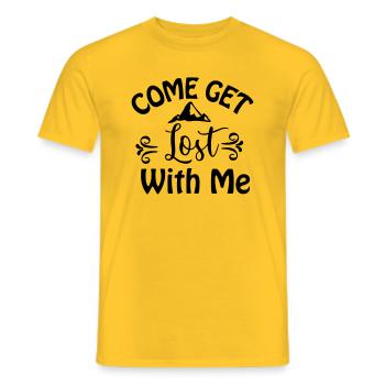 Come Get Lost With Me - Men's T-Shirt - yellow - Front - AI Model Male 178 dark (178cm)