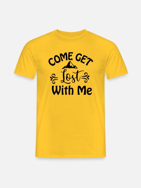 Come Get Lost With Me - Männer T-Shirt - Gelb