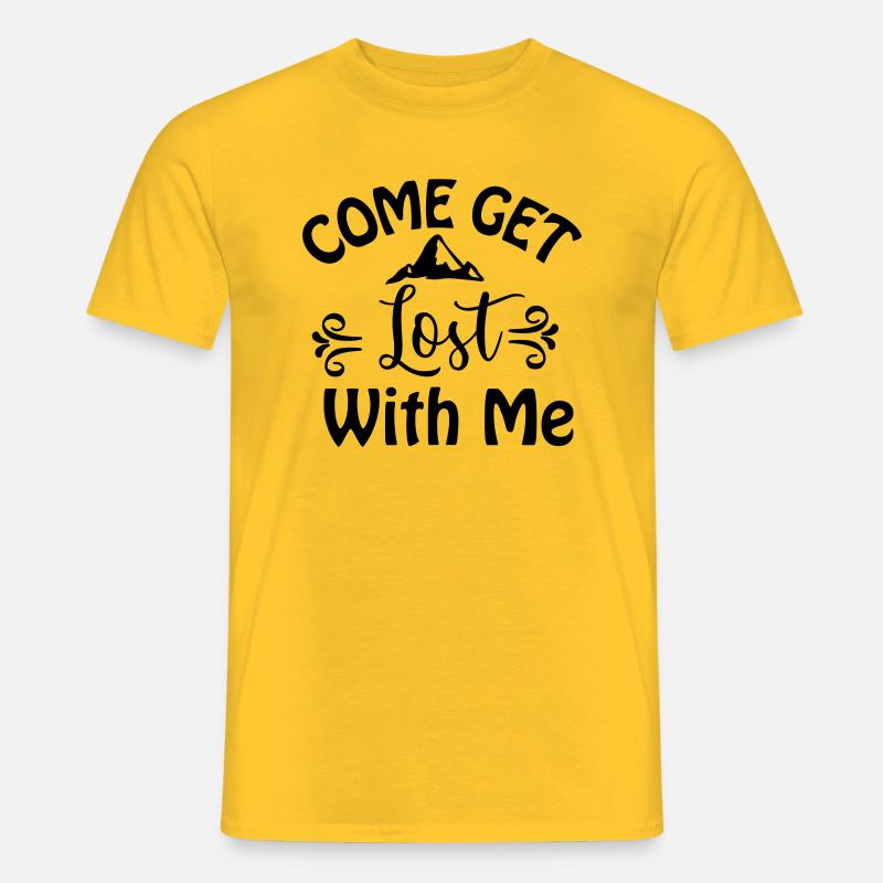 Come Get Lost With Me - Männer T-Shirt - Gelb