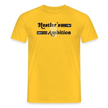 Hustler's Ambition Serie6 - Men's T-Shirt - yellow - Front - AI Model Male 178 dark (178cm)
