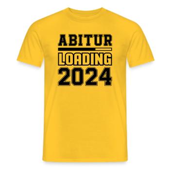 Abitur Loading 2024 - Männer T-Shirt - Gelb - Vorne - AI Model Male 178 dark (178cm)