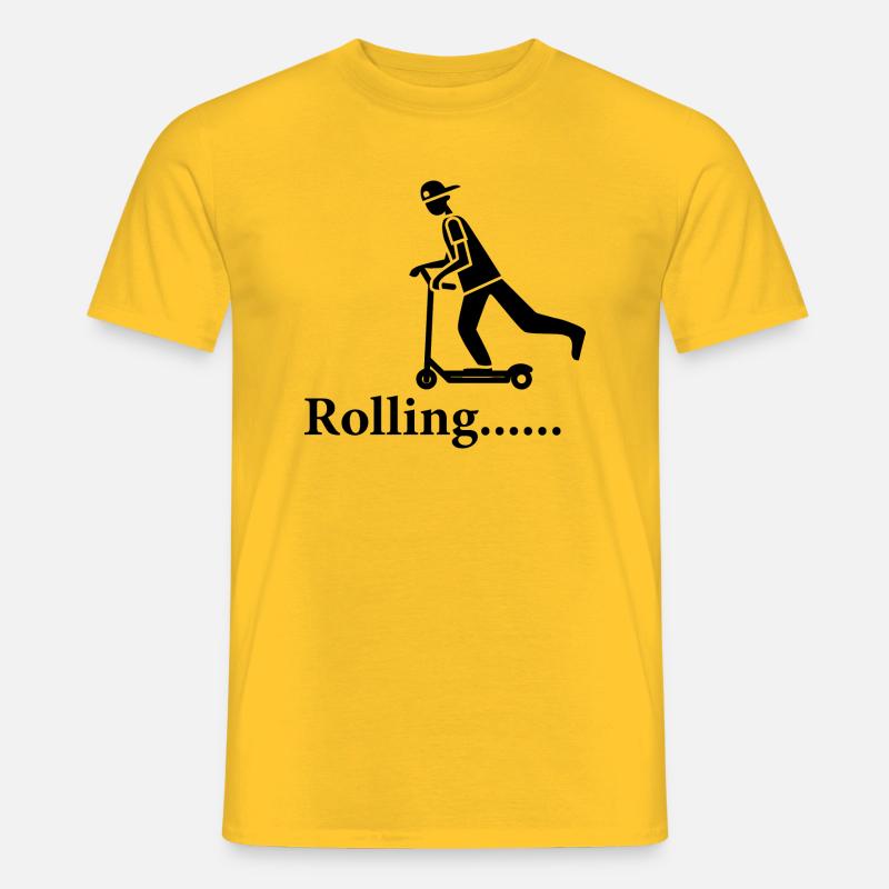 E-Scooter E-Roller Scooter - T-shirt homme - jaune