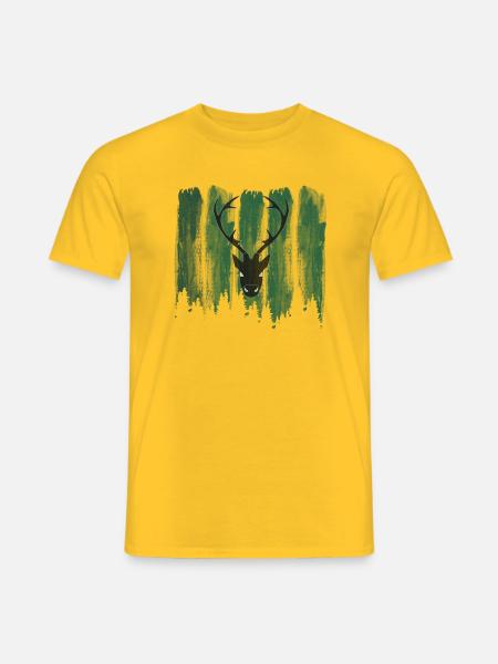 hirsch grün - Männer T-Shirt - Gelb