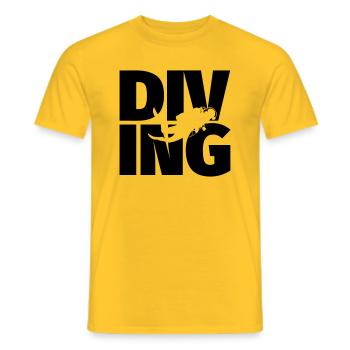 Dive - Men's T-Shirt - yellow - Front - AI Model Male 178 dark (178cm)