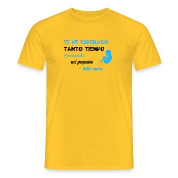 Je t'ai tant attendu BLU BLK - T-shirt homme - jaune - Devant - AI Model Male 178 dark (178cm)