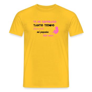 Je t'ai tant attendu PNK BLK - T-shirt homme - jaune - Devant - AI Model Male 178 dark (178cm)