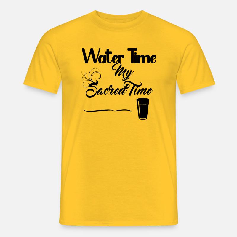 Conception du temps de l’eau - T-shirt homme - jaune