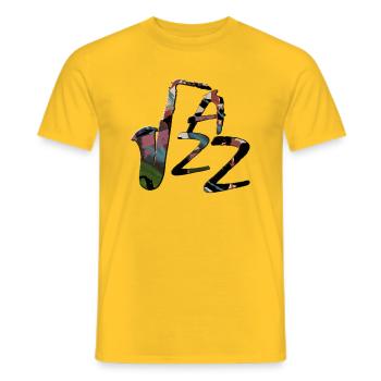 JAZZ - Männer T-Shirt - Gelb - Vorne - AI Model Male 178 dark (178cm)