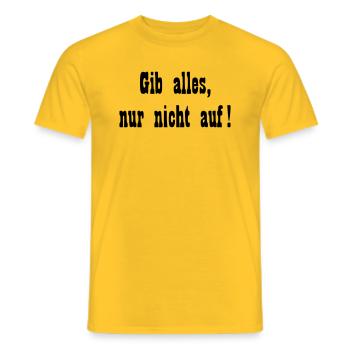 Motivation Spruch Business Sport - Männer T-Shirt - Gelb - Vorne - AI Model Male 178 dark (178cm)