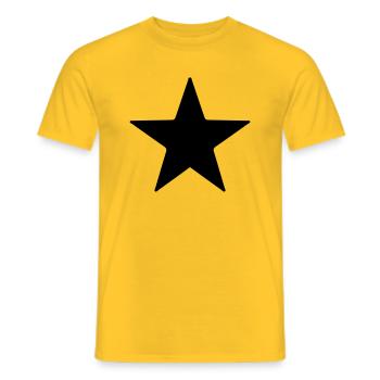 stern - Männer T-Shirt - Gelb - Vorne - AI Model Male 178 dark (178cm)