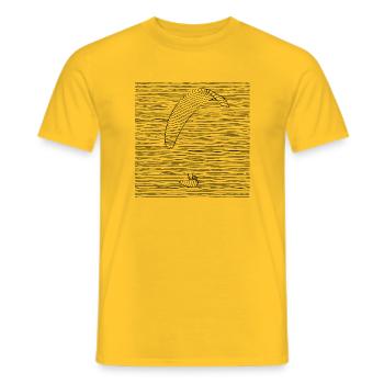 Paraglider - Men's T-Shirt - yellow - Front - AI Model Male 178 dark (178cm)