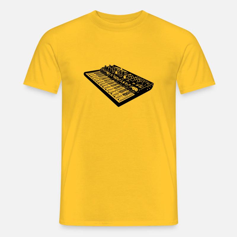 Synthesizer - Männer T-Shirt - Gelb