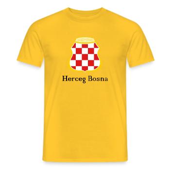 HercegBosna - T-shirt homme - jaune - Devant - AI Model Male 178 dark (178cm)
