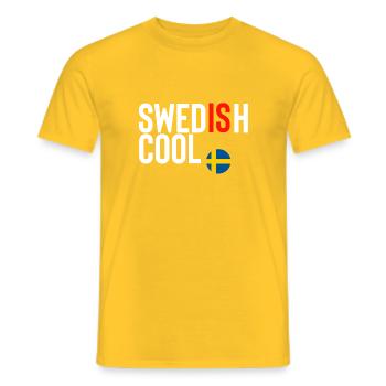 sweden - Men's T-Shirt - yellow - Front - AI Model Male 178 dark (178cm)