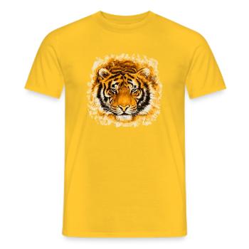Tiger Face - Männer T-Shirt - Gelb - Vorne - AI Model Male 178 dark (178cm)