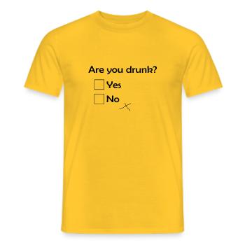 Es-tu ivre - T-shirt homme - jaune - Devant - AI Model Male 178 dark (178cm)