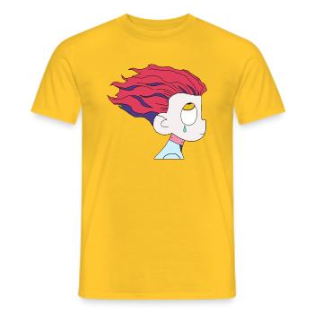 Hisoka cartoon face - Men's T-Shirt - yellow - Front - AI Model Male 178 dark (178cm)