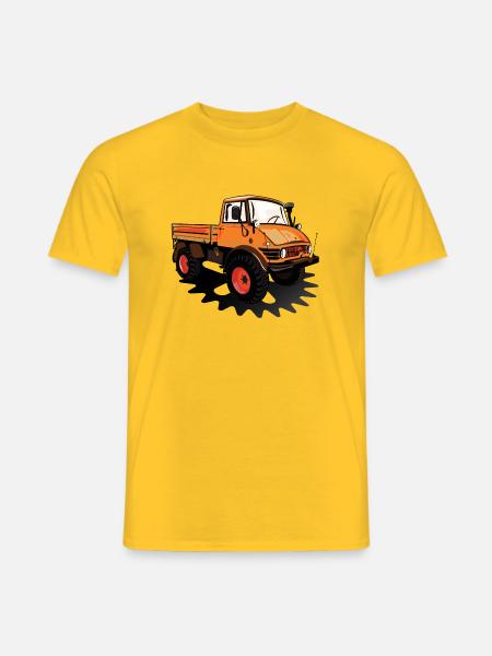 Unimog - Oldtimer - Offroad - Universal Motorgerät - T-shirt homme - jaune