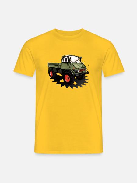 Unimog - Oldtimer - Offroad - Universal Motorgerät - T-shirt homme - jaune