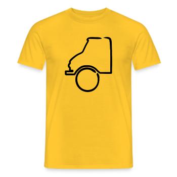 Unimog - Oldtimer - Hors route - Universal Motorgerät - T-shirt homme - jaune - Devant - AI Model Male 178 dark (178cm)