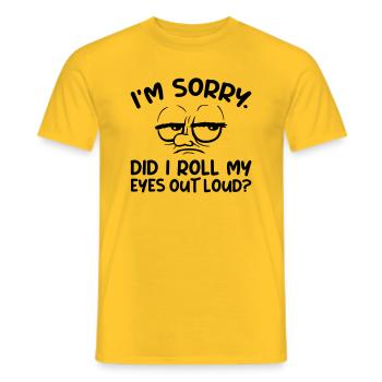 Roll My Eyes Out - Männer T-Shirt - Gelb - Vorne - AI Model Male 178 dark (178cm)