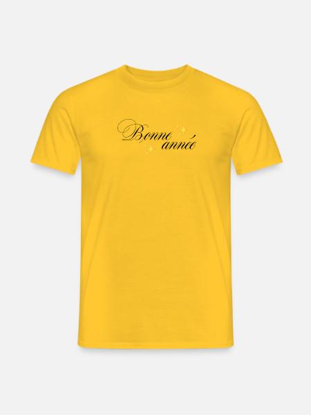 Bonne année - T-shirt homme - jaune
