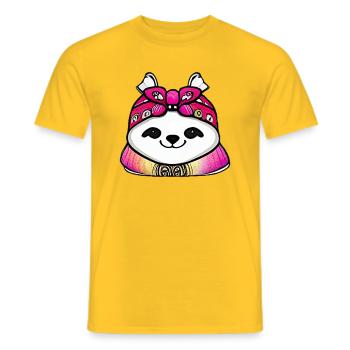 Paresseux Noël doux paresseux drôles animal 05 - T-shirt homme - jaune - Devant - AI Model Male 178 dark (178cm)