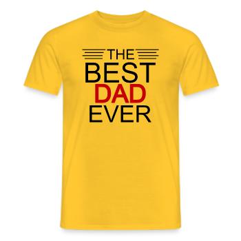 Der beste Papa aller Zeiten - Männer T-Shirt - Gelb - Vorne - AI Model Male 178 dark (178cm)