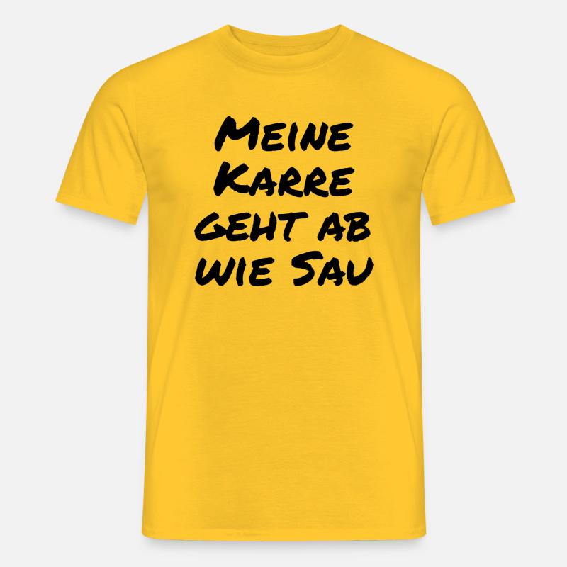 Autospruch - Männer T-Shirt - Gelb