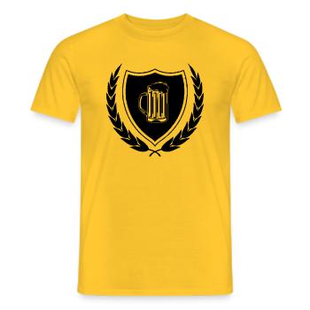 bier wappen - Männer T-Shirt - Gelb - Vorne - AI Model Male 178 dark (178cm)