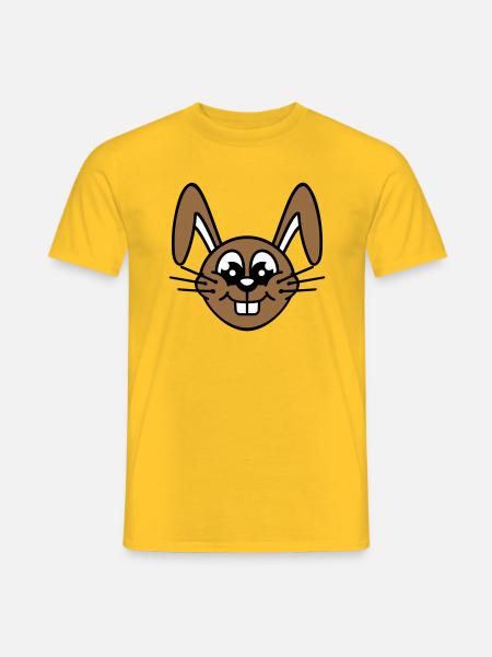 Lapin Lapin Dessin animé Petit Animal Mignon - T-shirt homme - jaune