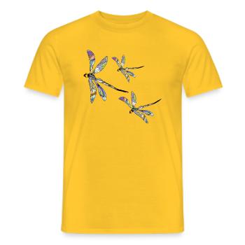 Libellules - T-shirt homme - jaune - Devant - AI Model Male 178 dark (178cm)