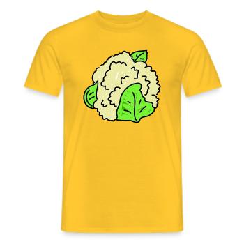 Cauliflower Doodle - Men's T-Shirt - yellow - Front - AI Model Male 178 dark (178cm)
