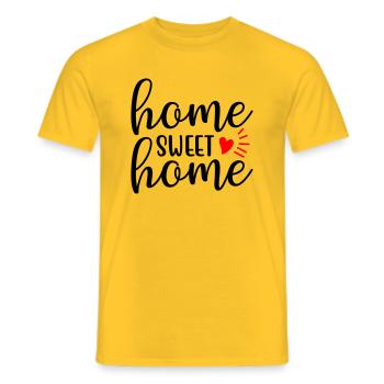 Home sweet home - T-shirt homme - jaune - Devant - AI Model Male 178 dark (178cm)