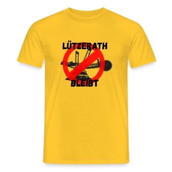 Braunkohle Klima - Männer T-Shirt - Gelb - Vorne - AI Model Male 178 dark (178cm)