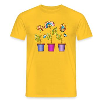 Blumen - Männer T-Shirt - Gelb - Vorne - AI Model Male 178 dark (178cm)