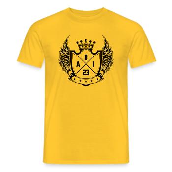 Abi 2023 - Männer T-Shirt - Gelb - Vorne - AI Model Male 178 dark (178cm)