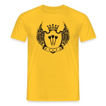 dart wappen - Männer T-Shirt - Gelb - Vorne - AI Model Male 178 dark (178cm)