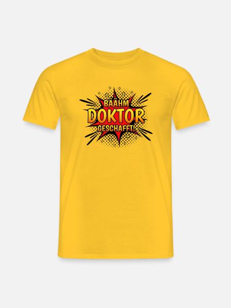 Bäähm Doktor Geschafft - Männer T-Shirt - Gelb