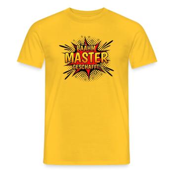 Master Level Complete Masterabschluss Geschenk - Männer T-Shirt - Gelb - Vorne - AI Model Male 178 dark (178cm)
