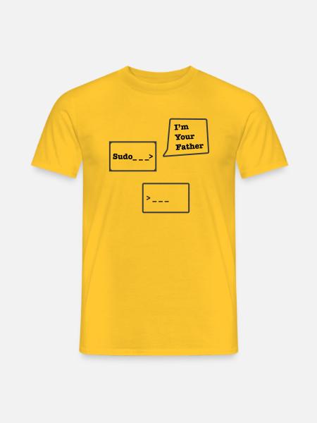 Linux Sudo - Men's T-Shirt - yellow