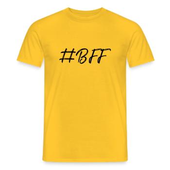 BFF Best Friends Forever - Männer T-Shirt - Gelb - Vorne - AI Model Male 178 dark (178cm)