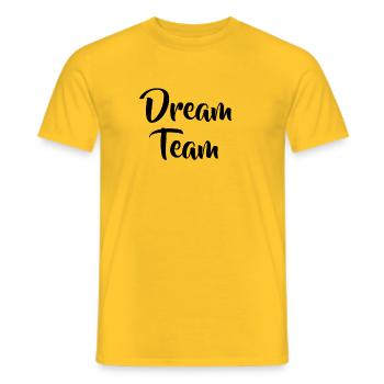 Dream Team - Männer T-Shirt - Gelb - Vorne - AI Model Male 178 dark (178cm)