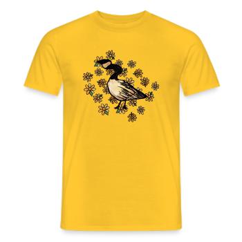 Kanadische Gans - Männer T-Shirt - Gelb - Vorne - AI Model Male 178 dark (178cm)