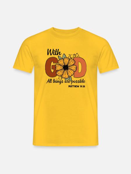 Church Religion Catholic Catholic Jesus Christ - Men's T-Shirt - yellow