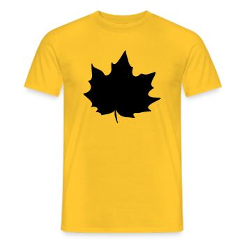 Leaf 30 - Men's T-Shirt - yellow - Front - AI Model Male 178 dark (178cm)