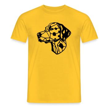 Dalmatinischer Hundskopf - Männer T-Shirt - Gelb - Vorne - AI Model Male 178 dark (178cm)
