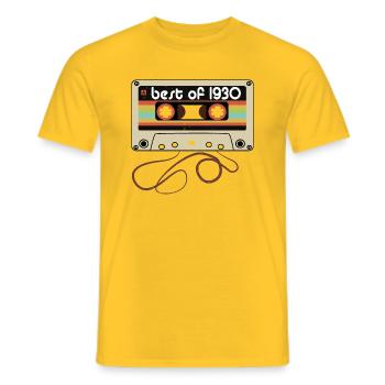 Legendary vintage 1930 - Men's T-Shirt - yellow - Front - AI Model Male 178 dark (178cm)